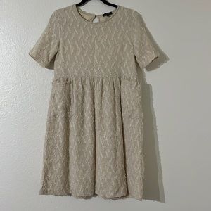 Knee length Beige Dress